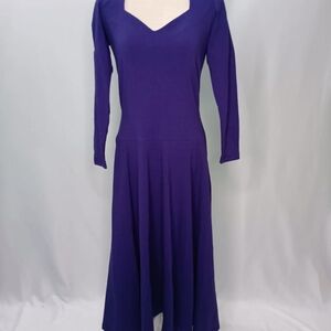 Betsey Johnson Vibrant Purple Long Sleeve Dress